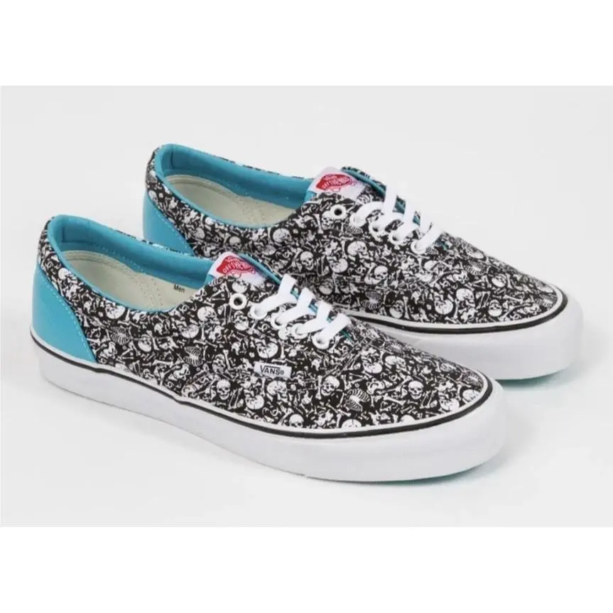 2014 Vans Vault Stussy OG Era LX Black Bones Mens 10.5 DS W/box Free S/h