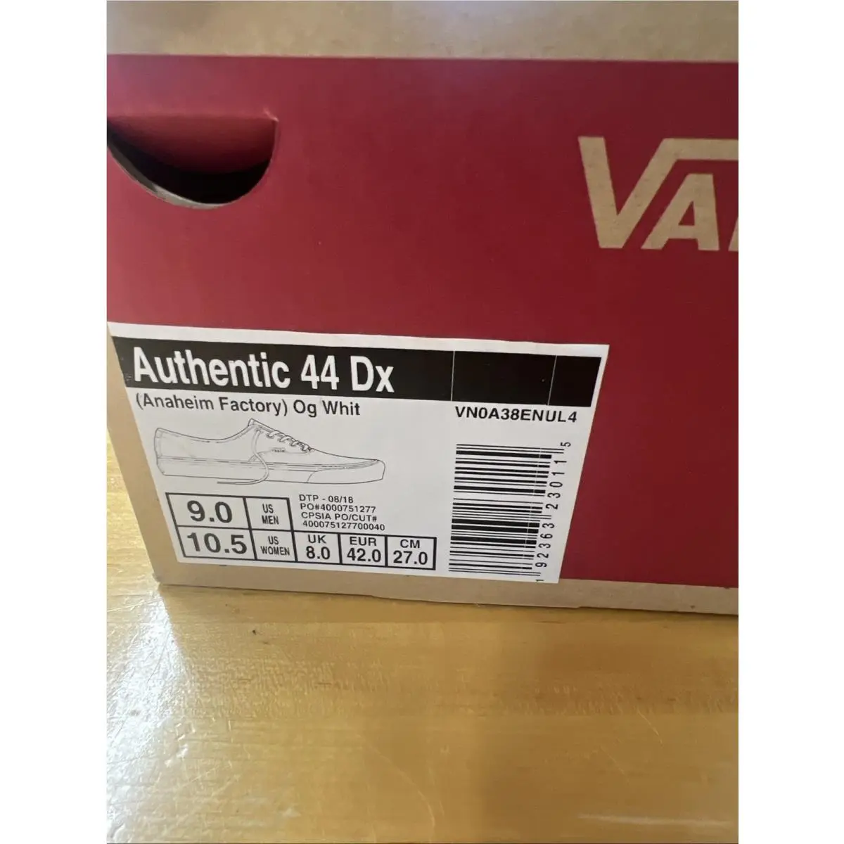 Vans shoes - VANS Authentic 44 DX - Authentic - VN0A38ENMR4 - White (UPC: 0192363230115) 4