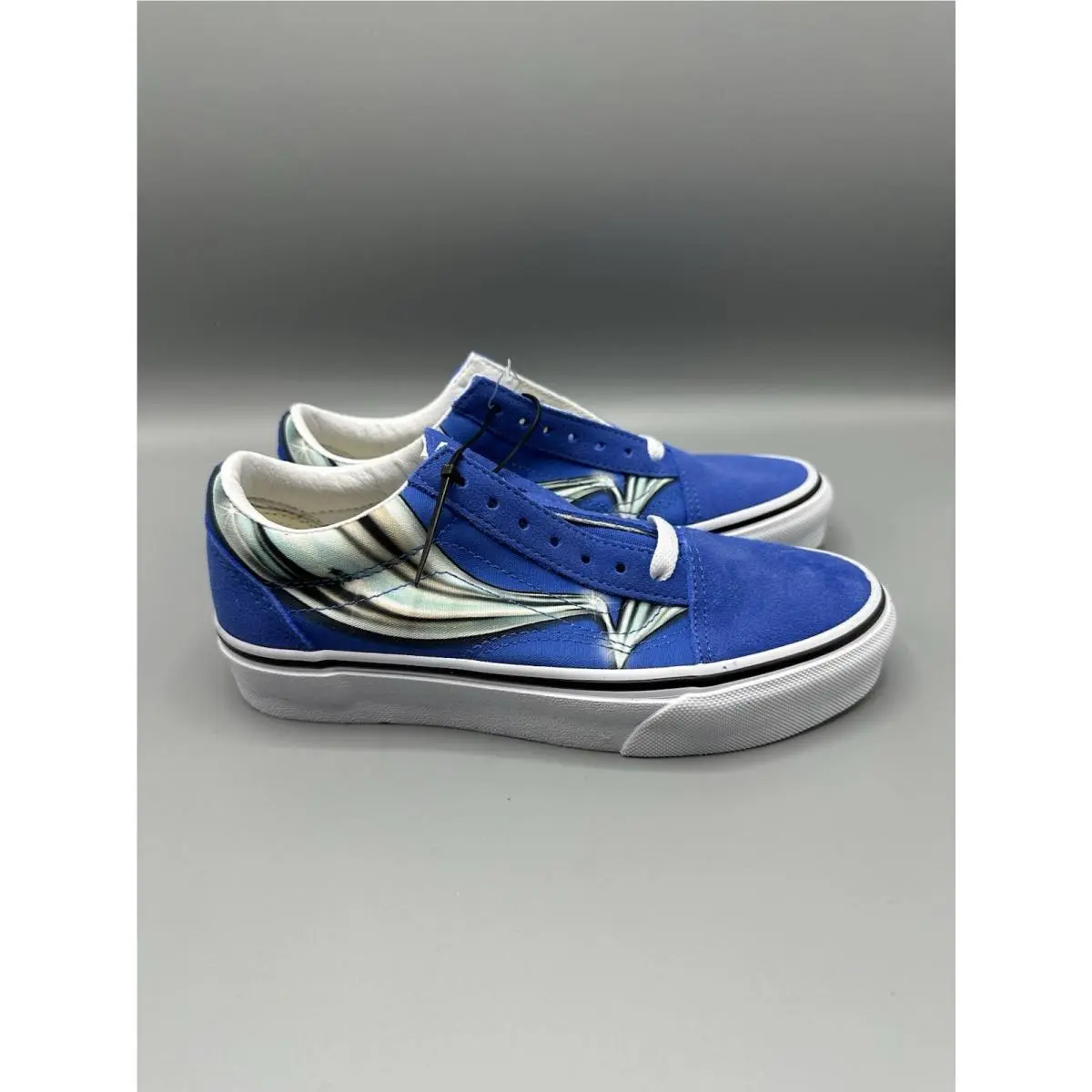 Vans Old Skool Nebulas Blue Chrome Suede Canvas Shoes Women’s Size 5