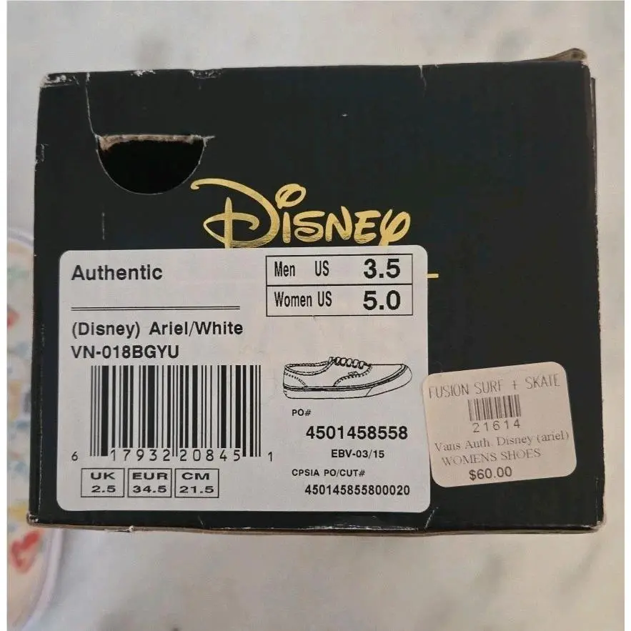 Vans shoes - Vans Disney Ariel Print Little Mermaid Princess - Multicolor (UPC: 617932208451) 11