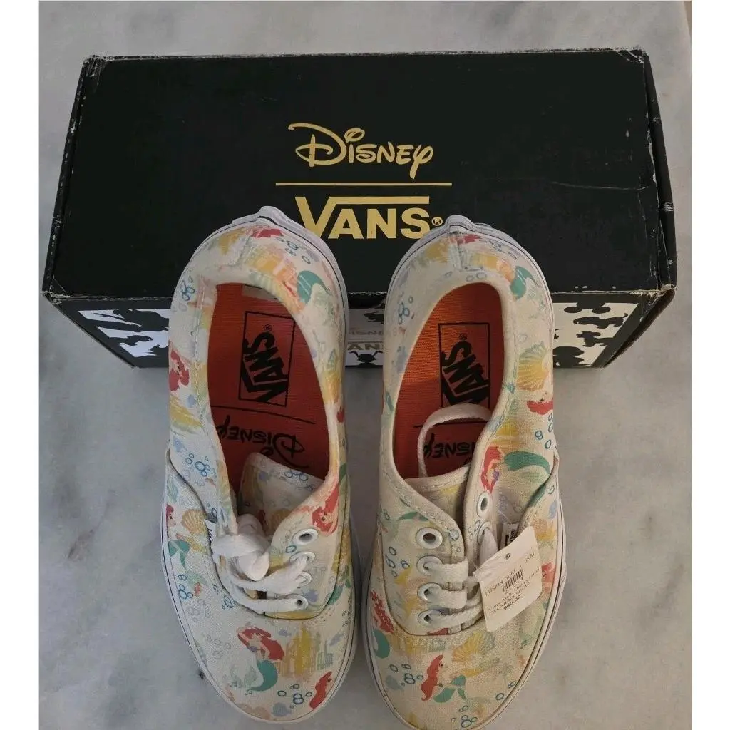 Vans x Disney Ariel Little Mermaid Princess Girls Women Size 5 Nos