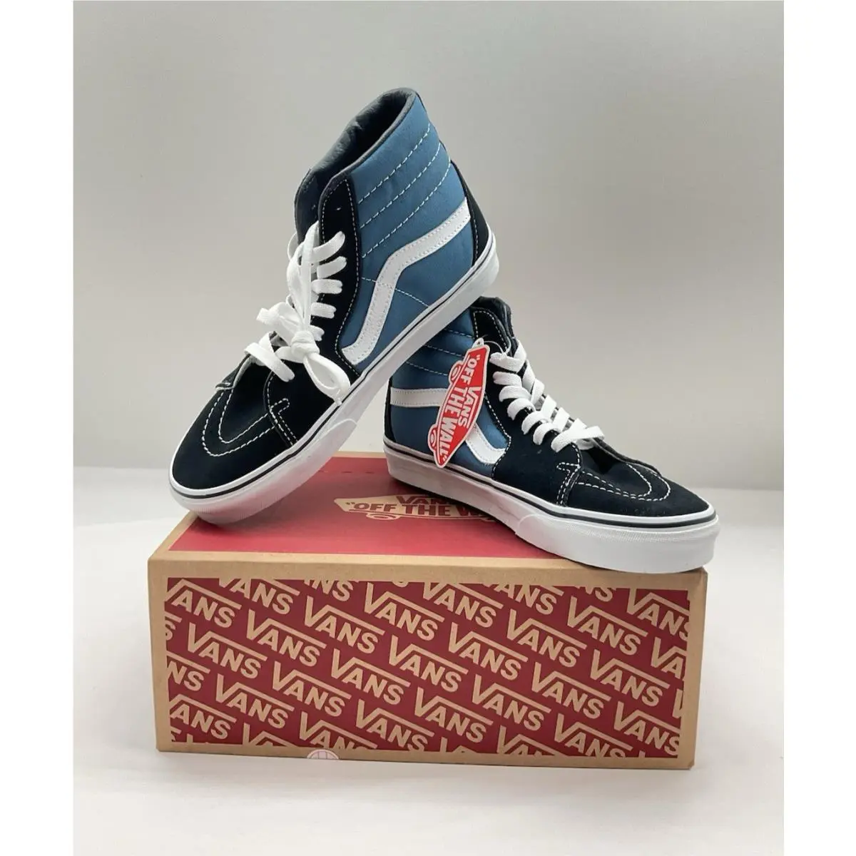 Vans SK8-HI Canvas High Top Skateboard Shoes Men`s Size 7.5 Navy