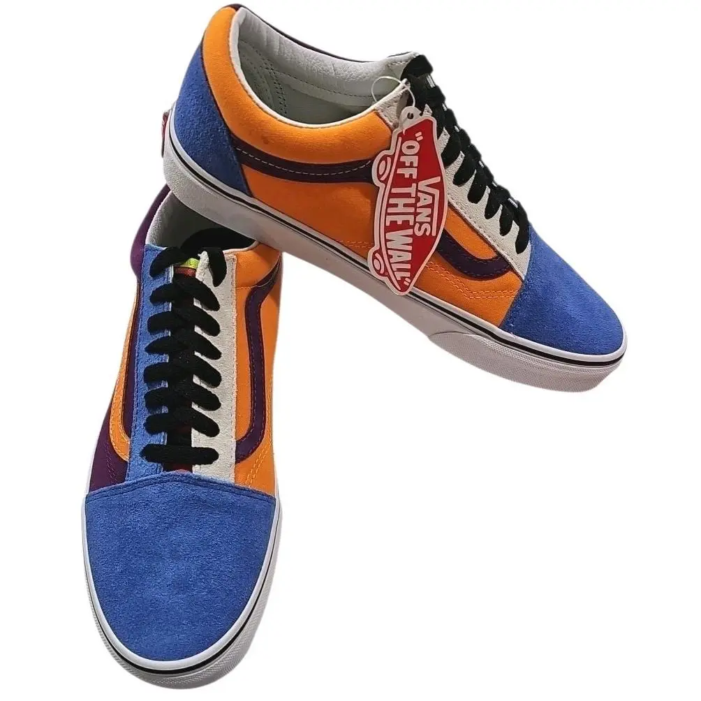 Vans shoes - Old Skool - Old Skool - VN0A4BV516V - Blue, Purple, White & Orange 9