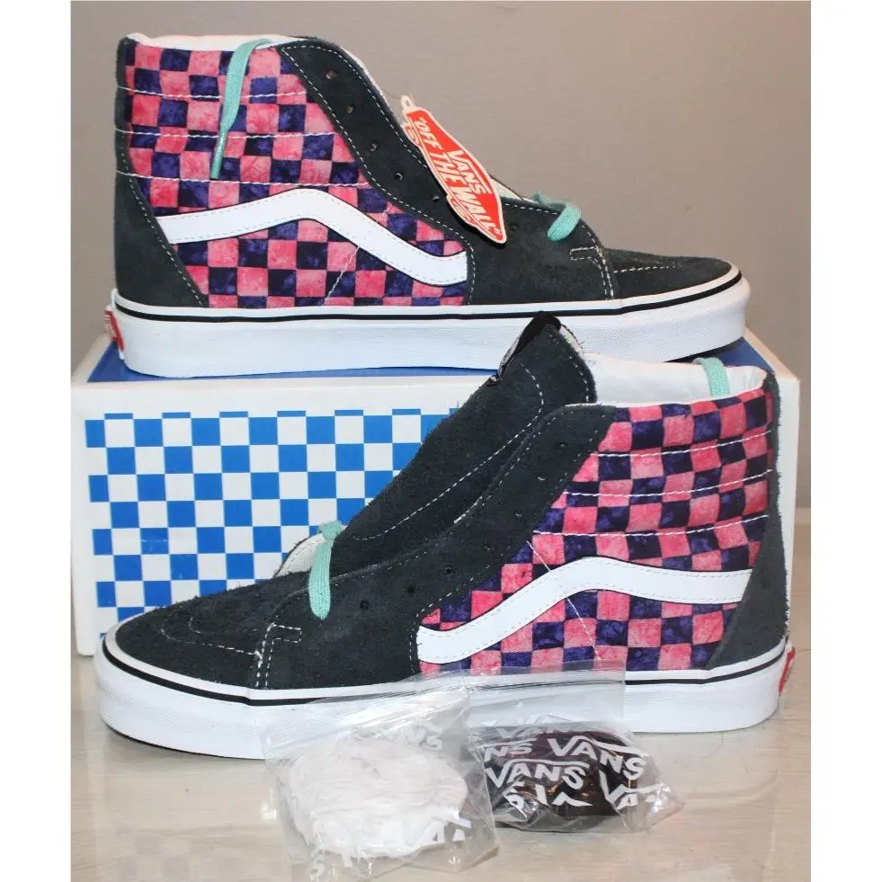Vans SK8-HI Awake NY Blue/red Checkered Men`s Size 8
