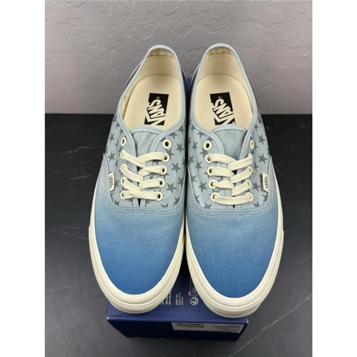 Vans Authentic 44 LX Echoes Puritan Grey Blue Stars Men`s - Size 11