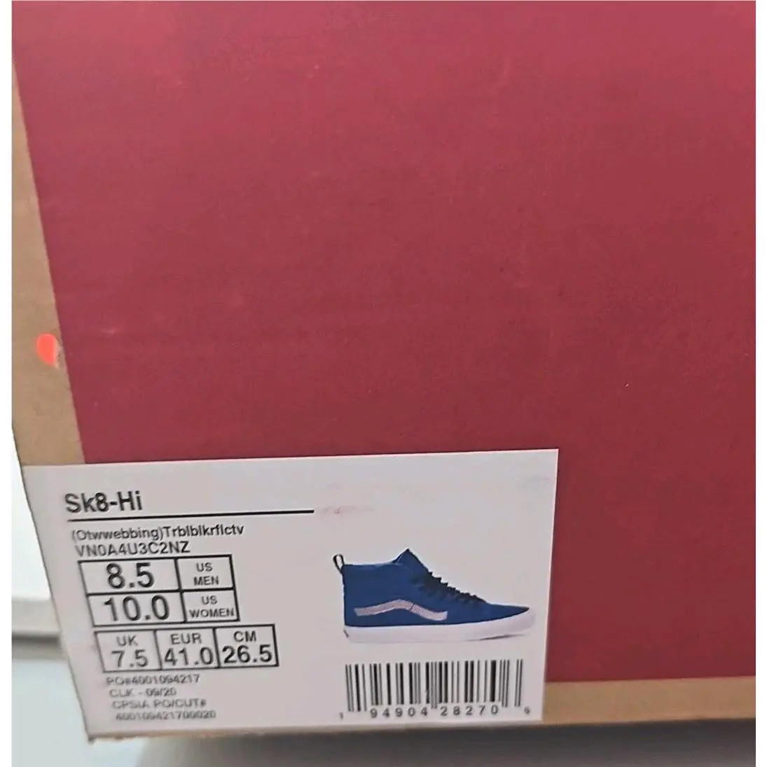 Vans shoes - VANS Sk8-Hi - VN0A4U3C2NZ - Blue 5