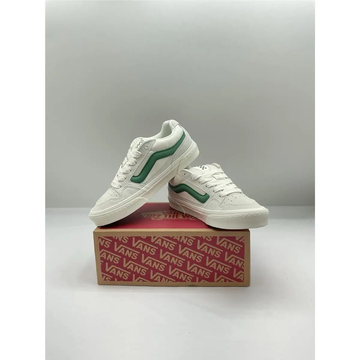 Vans Women`s Caldrone Shoe Size 7 Chunky Lace Fairway Light Gray Green