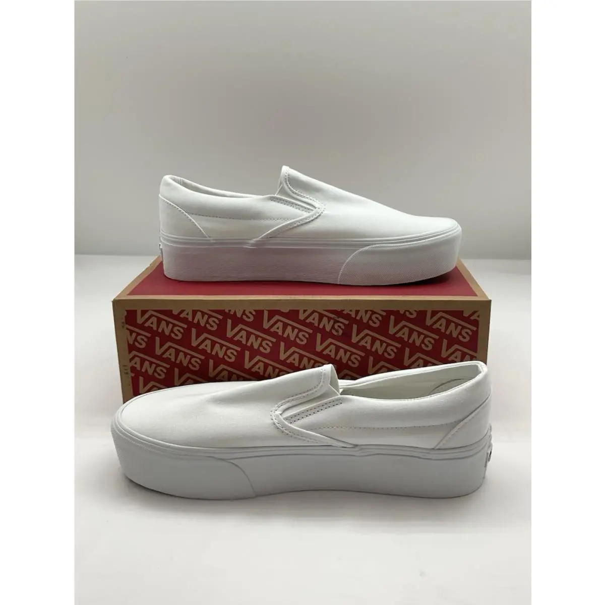 Vans shoes - VANS Classic Slip-On Stackform - Classic Stackform - VN0A7Q5RW00 - White (UPC: 196570279042) 3