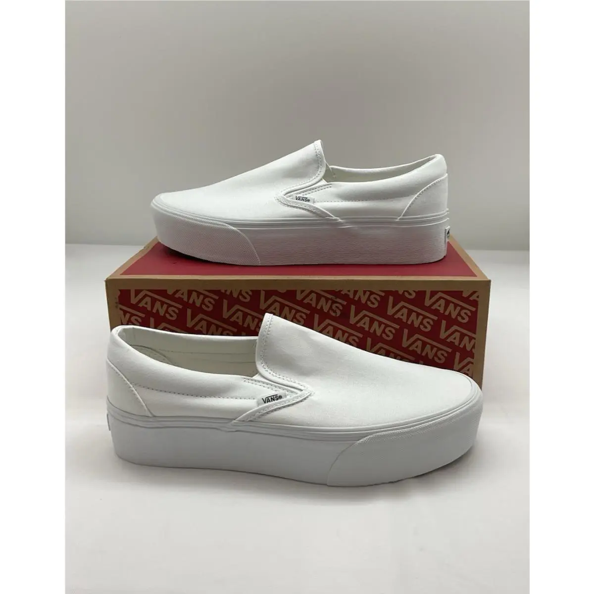 Vans shoes - VANS Classic Slip-On Stackform - Classic Stackform - VN0A7Q5RW00 - White (UPC: 196570279042) 4