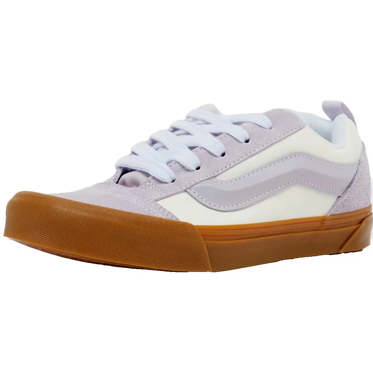Vans Knu Skool Junior Low Top Sneakers Lavender/white/gum Suede/canvas US 7