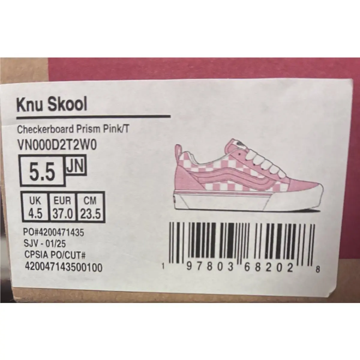 Vans shoes - VANS Knu Skool - Knu Skool - VN000E9T4CC - Pink (UPC: 0197803682028) 7