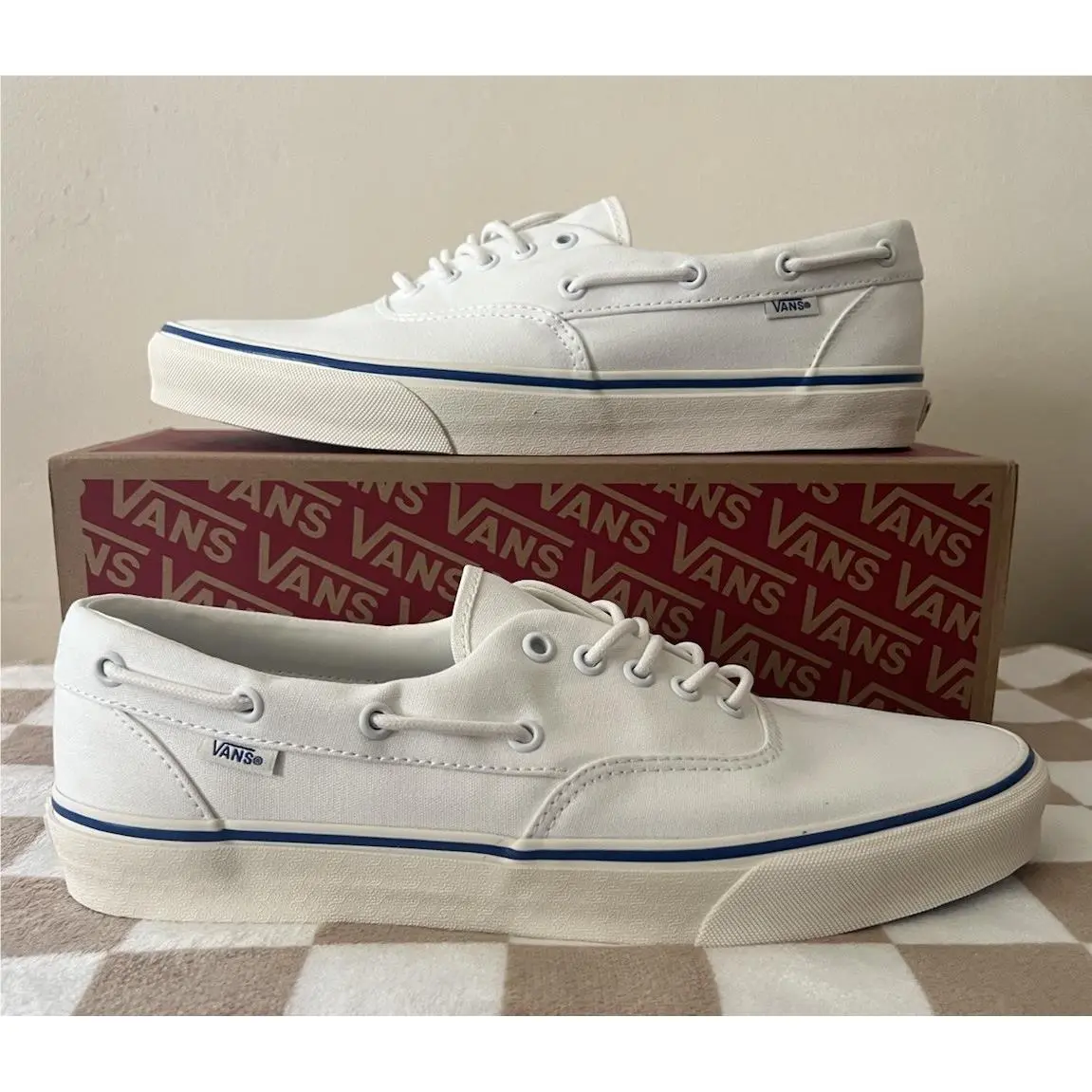 Vans shoes - VANS Authentic - Authentic - VN000Z91E68 - White/Marshmallow/Blue 1