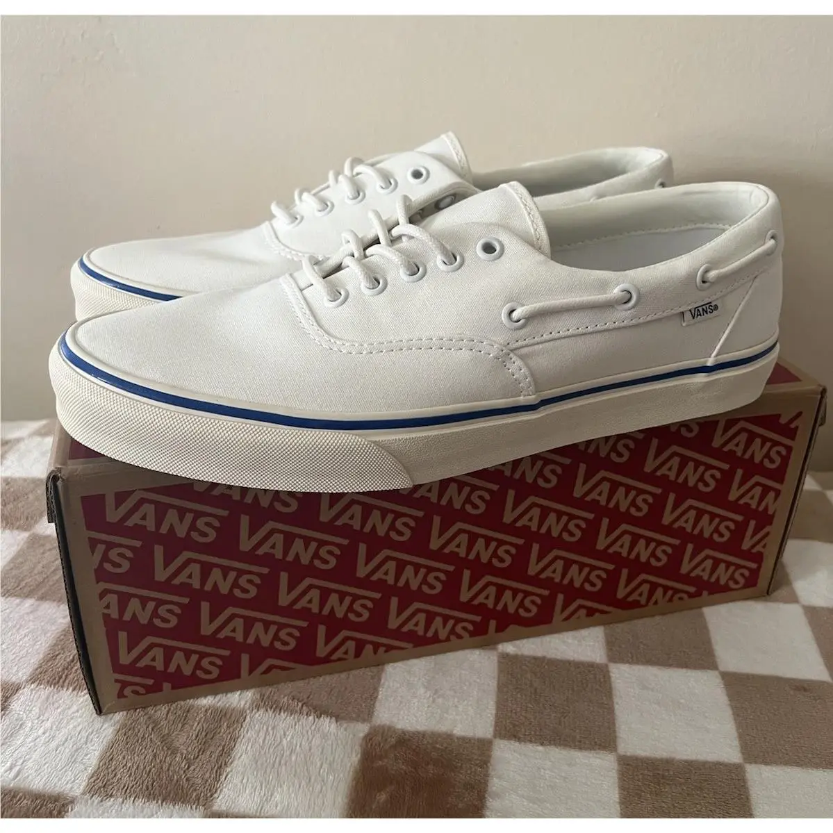 Vans shoes - VANS Authentic - Authentic - VN000Z91E68 - White/Marshmallow/Blue 9
