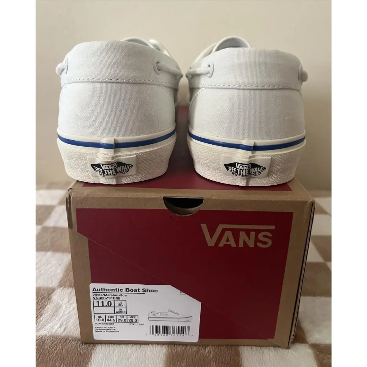 Vans shoes - VANS Authentic - Authentic - VN000Z91E68 - White/Marshmallow/Blue 11
