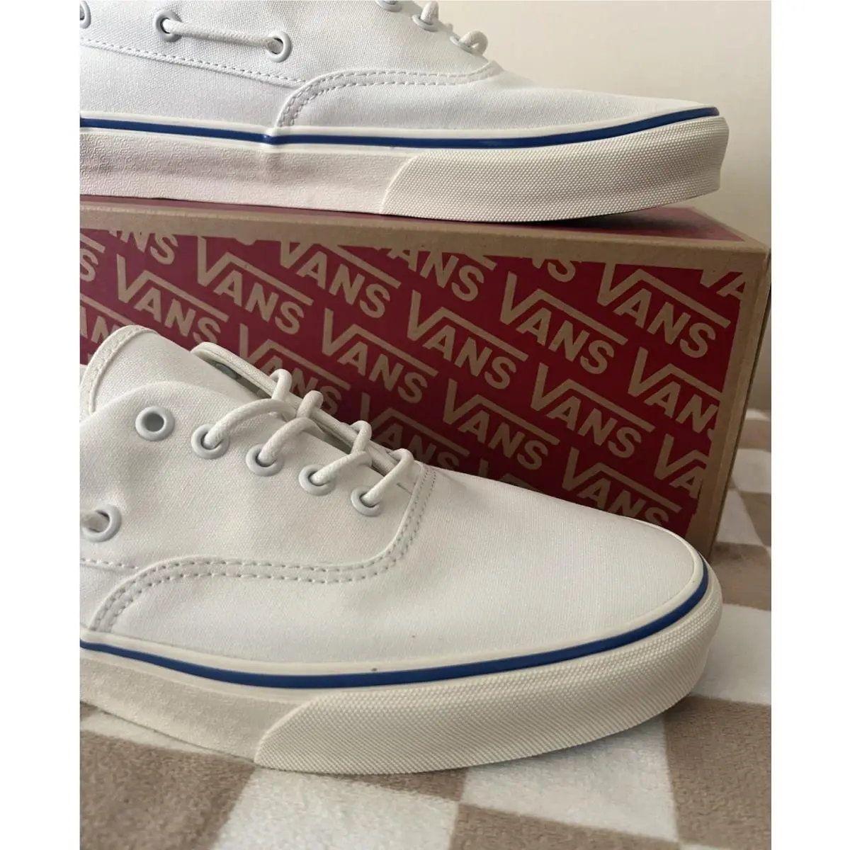Vans shoes - VANS Authentic - Authentic - VN000Z91E68 - White/Marshmallow/Blue 2