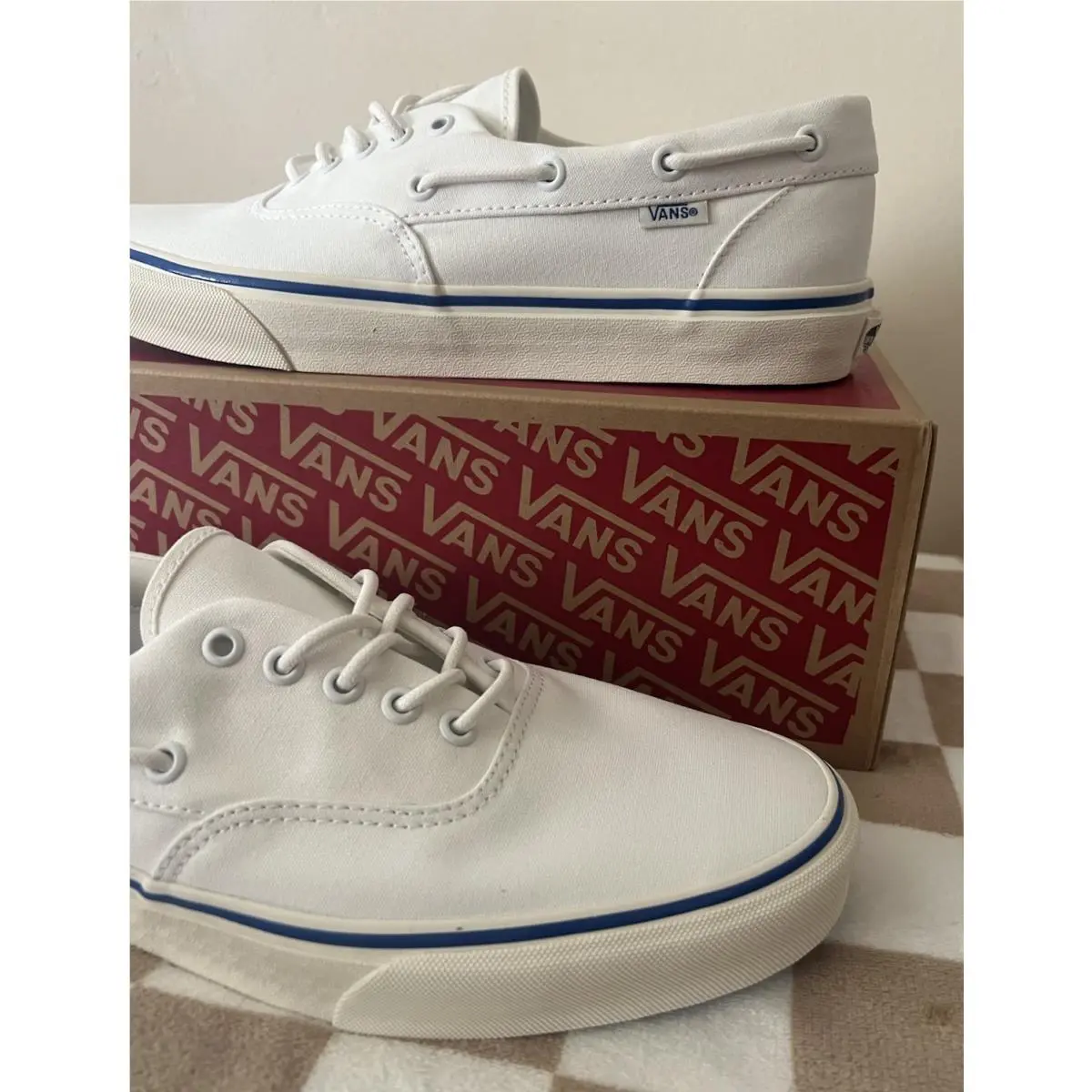 Vans shoes - VANS Authentic - Authentic - VN000Z91E68 - White/Marshmallow/Blue 4