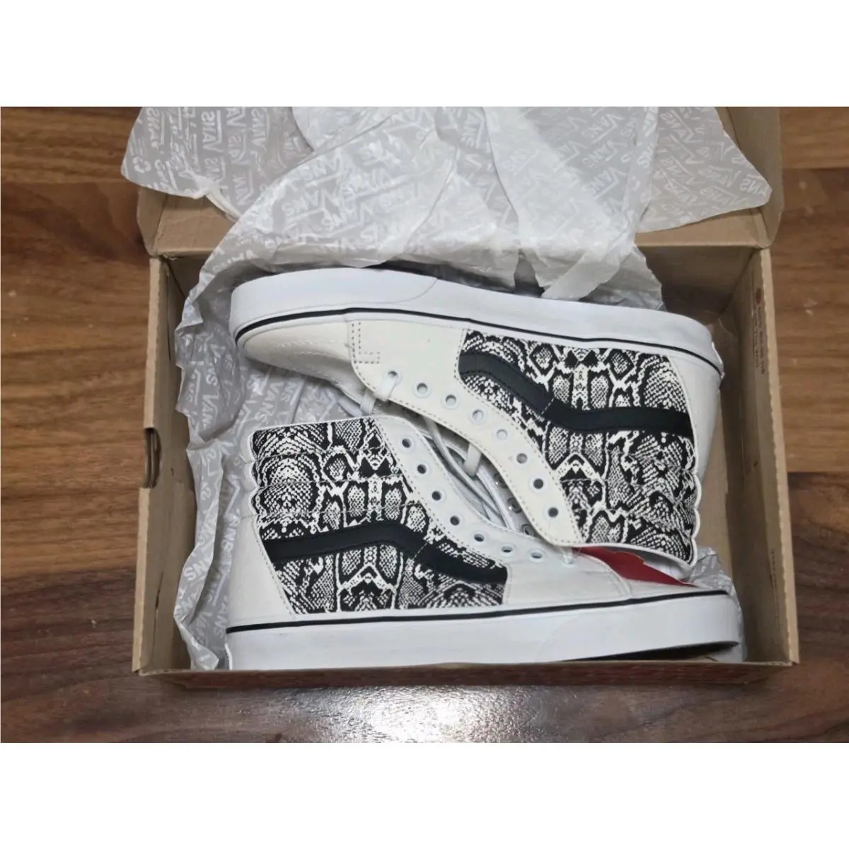 Vans SK8-Hi Python White High Top Sneakers Men’s Size 6.5