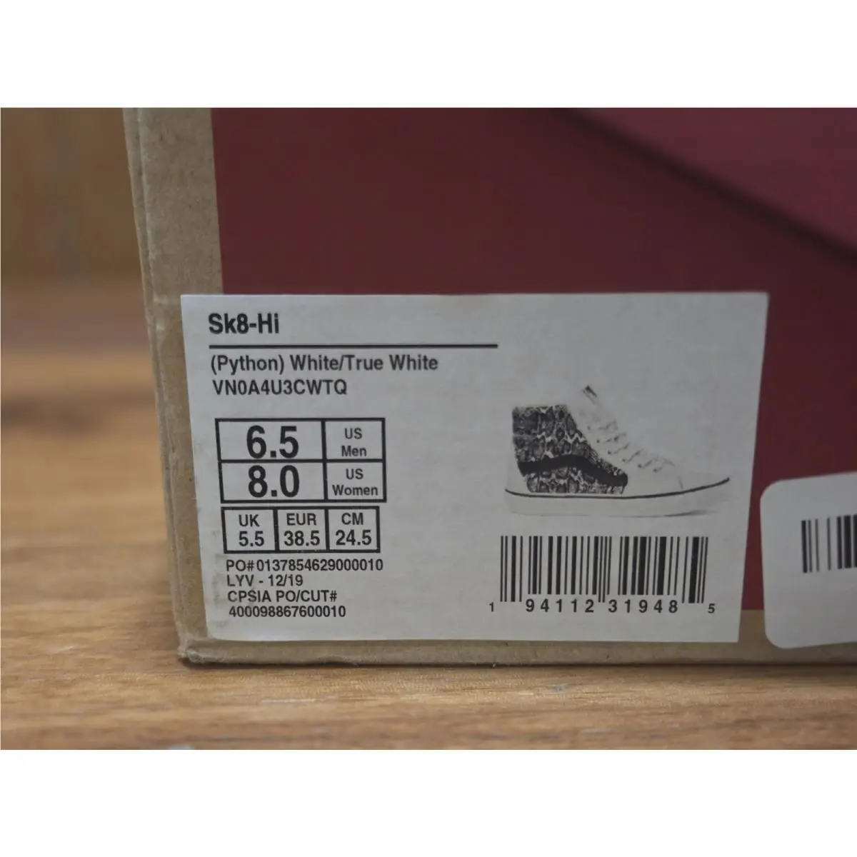Vans shoes - VANS Sk8-Hi - VN0A4U3CWTQ - White 5