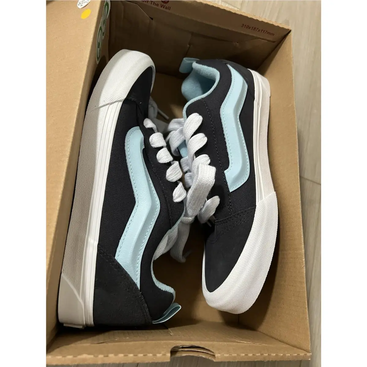 Vans Knu Skool Skate Sneakers Retro Sport Grey/blue Skater Sz 7