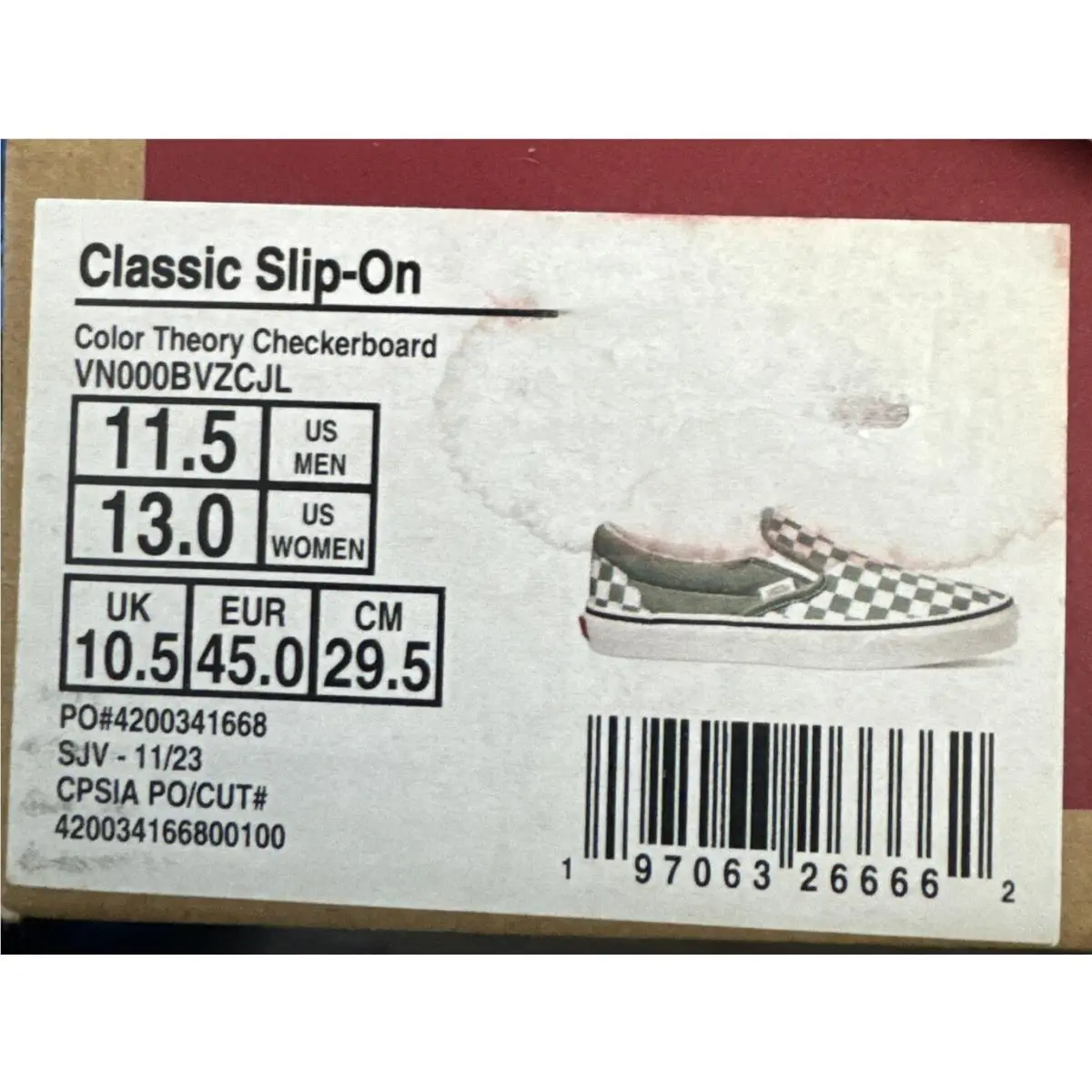 Vans shoes - VANS Classic Slip-On - Classic - VN000BVZCJL - Green (UPC: 0197063266662) 6