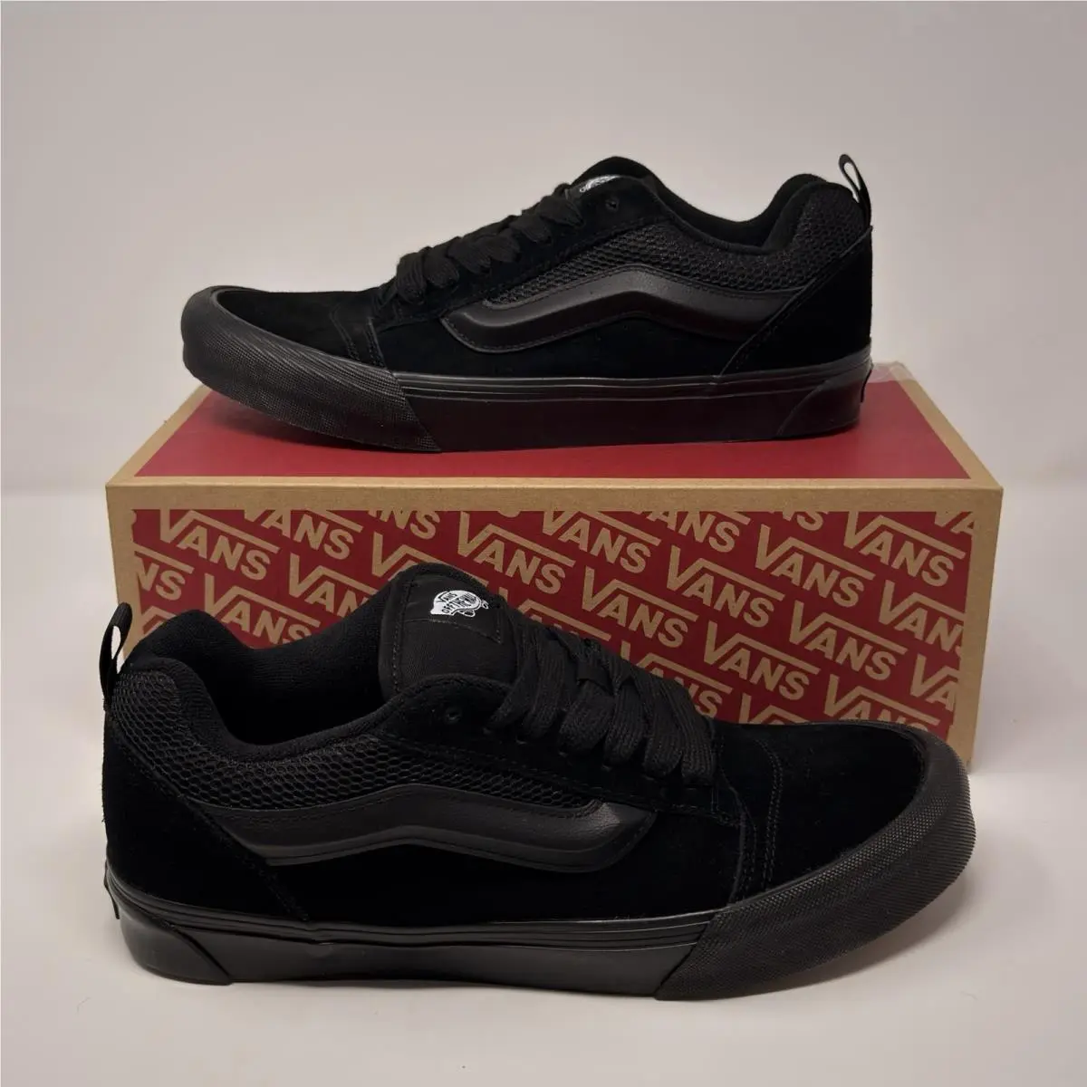 Vans Knu Skool Black/black Suede Skate Shoes Mens Size 10.5 VN0009QCBKA