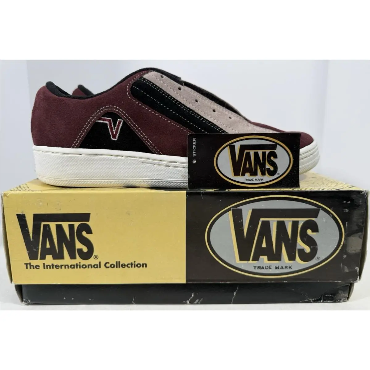 Vintage Vans Razor Skate Shoe Burgundy 1996 US Size 12 DS