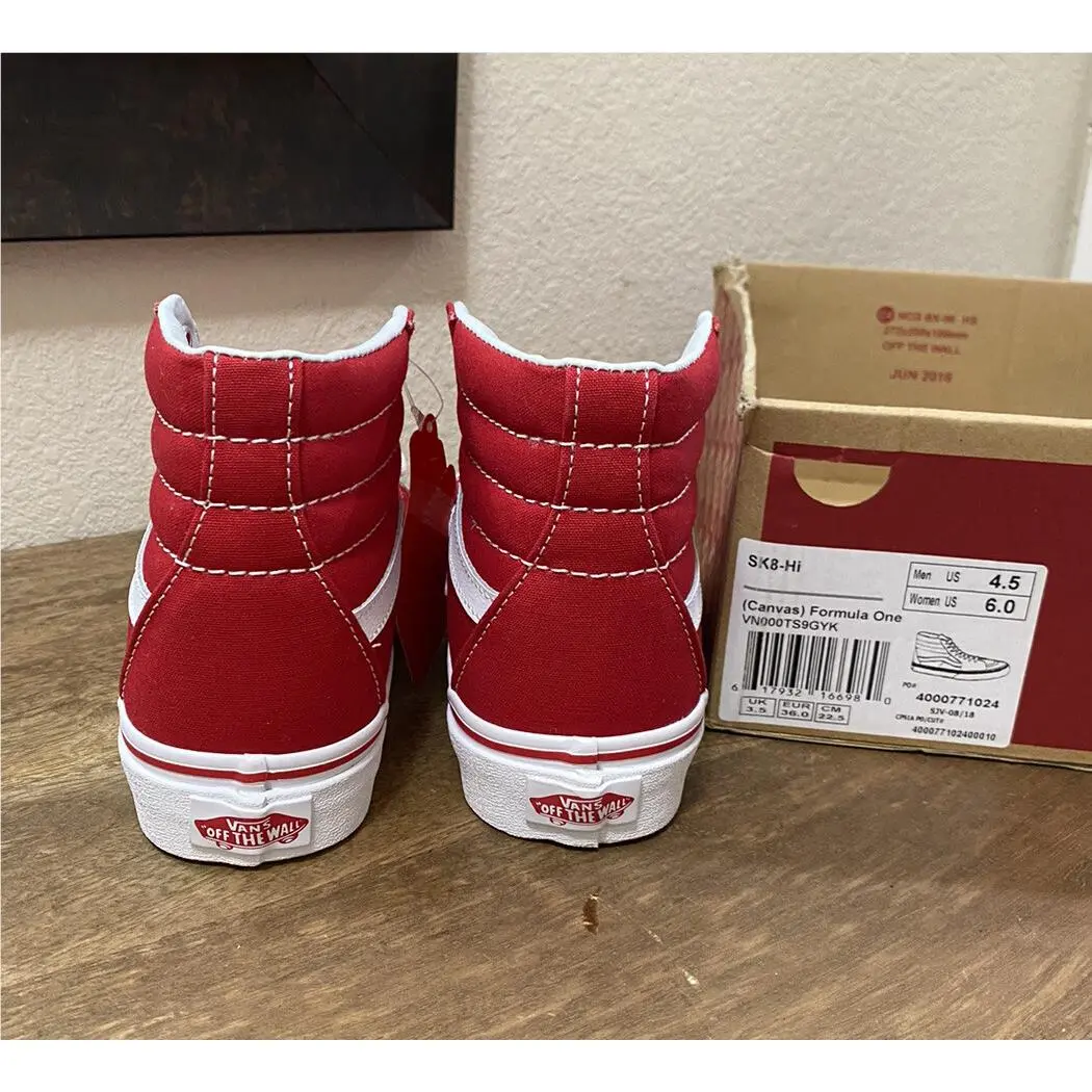 Vans shoes - VANS Sk8-Hi - VN000TS9GYK - Red / White 2