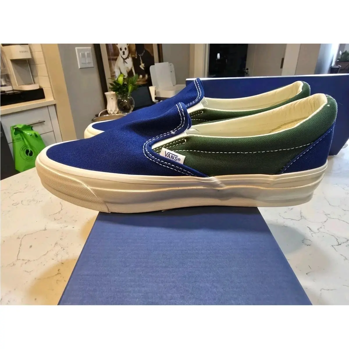 Vans Slip-on Reissue 98 SP LX Bmx Blue Green VN000CSEY7G Men`s 13 Shoes
