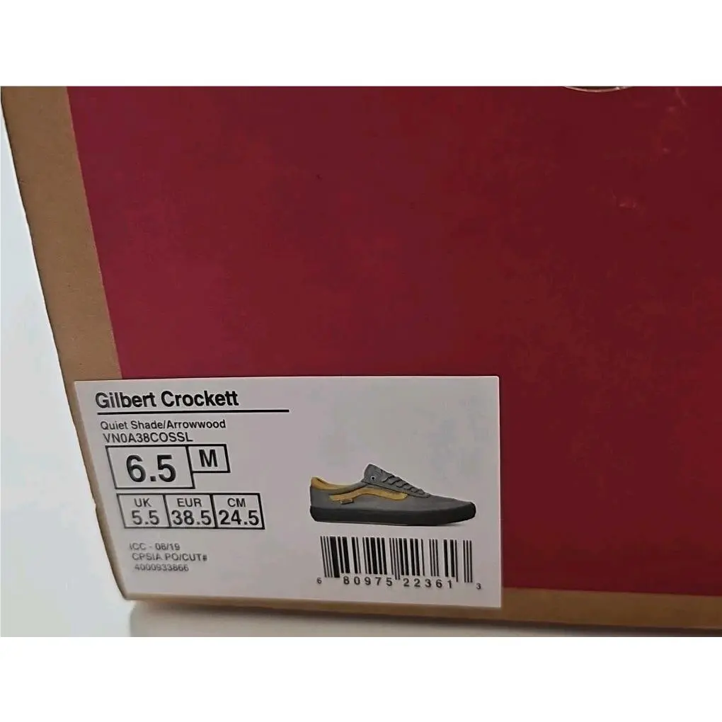Vans shoes - Gilbert Crockett - Gilbert Crockett - Gray/Yellow, Manufacturer: Tactical Beech / Black 8