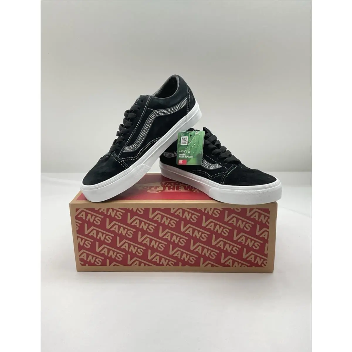 Vans Old Skool Pig Suede Black Men`s Skate Shoe Size 5.5