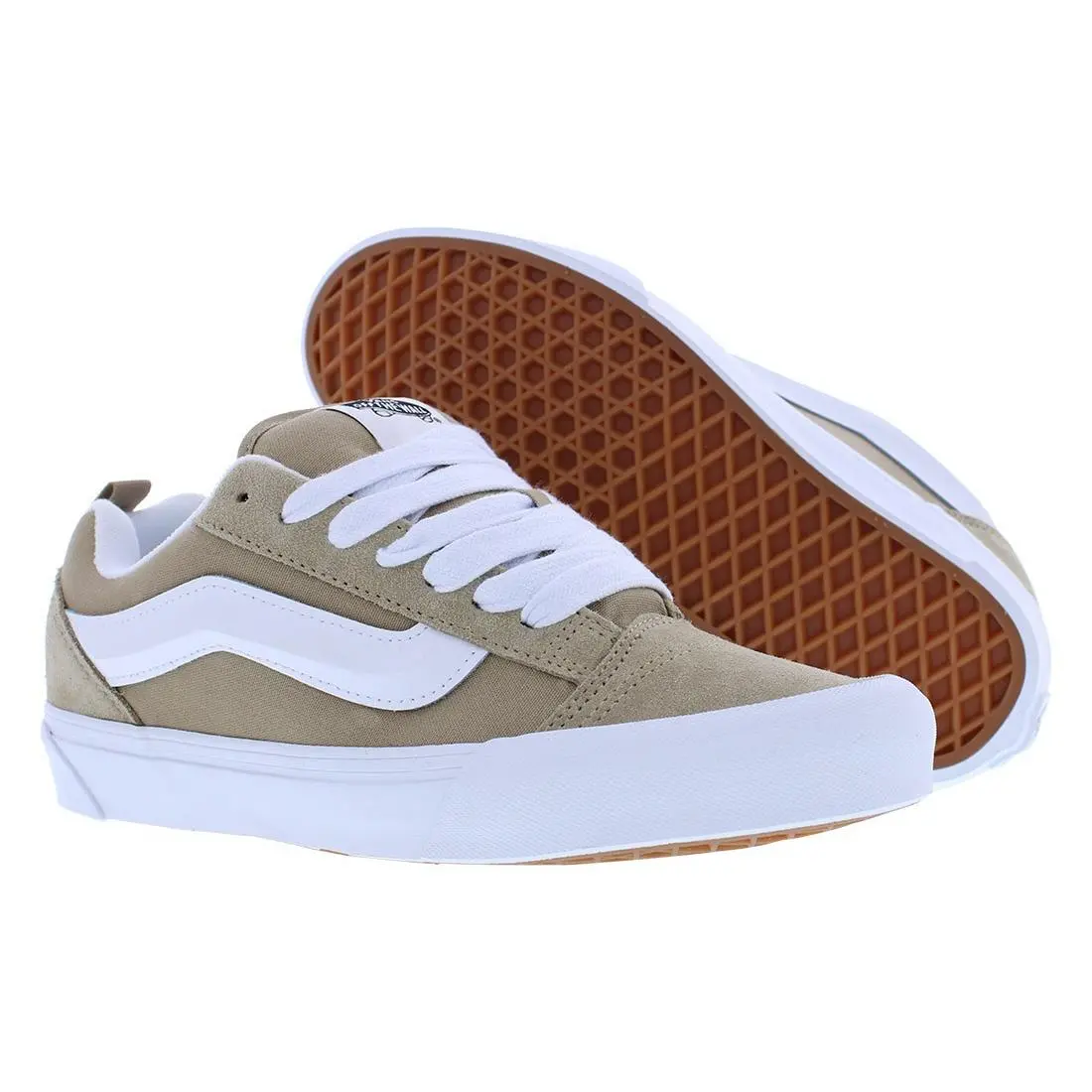 Vans Knu Skool Unisex Shoes Size 8 Color: Khaki - Khaki, Main: Brown