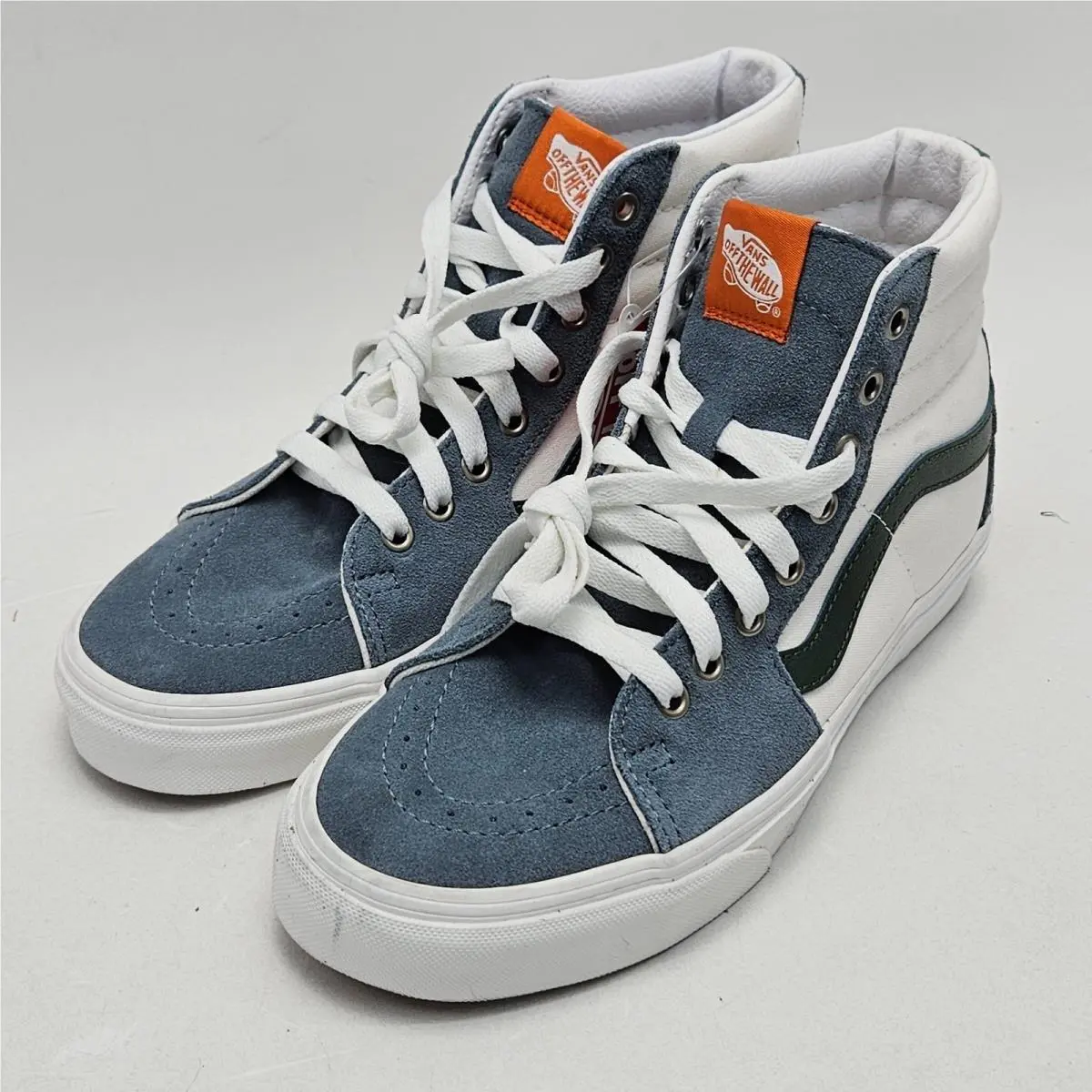 Vans Sk8-Hi Slate Blue Suede High Top Skate Shoes 721454 Mens 8 Womens 9.5