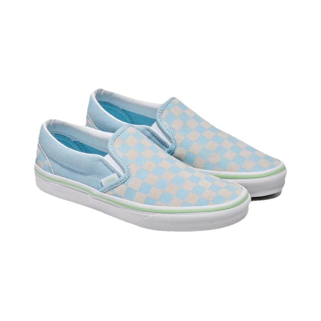 Vans Mens 8.5 Womens 10 Classic Slip-on Crystal Blue