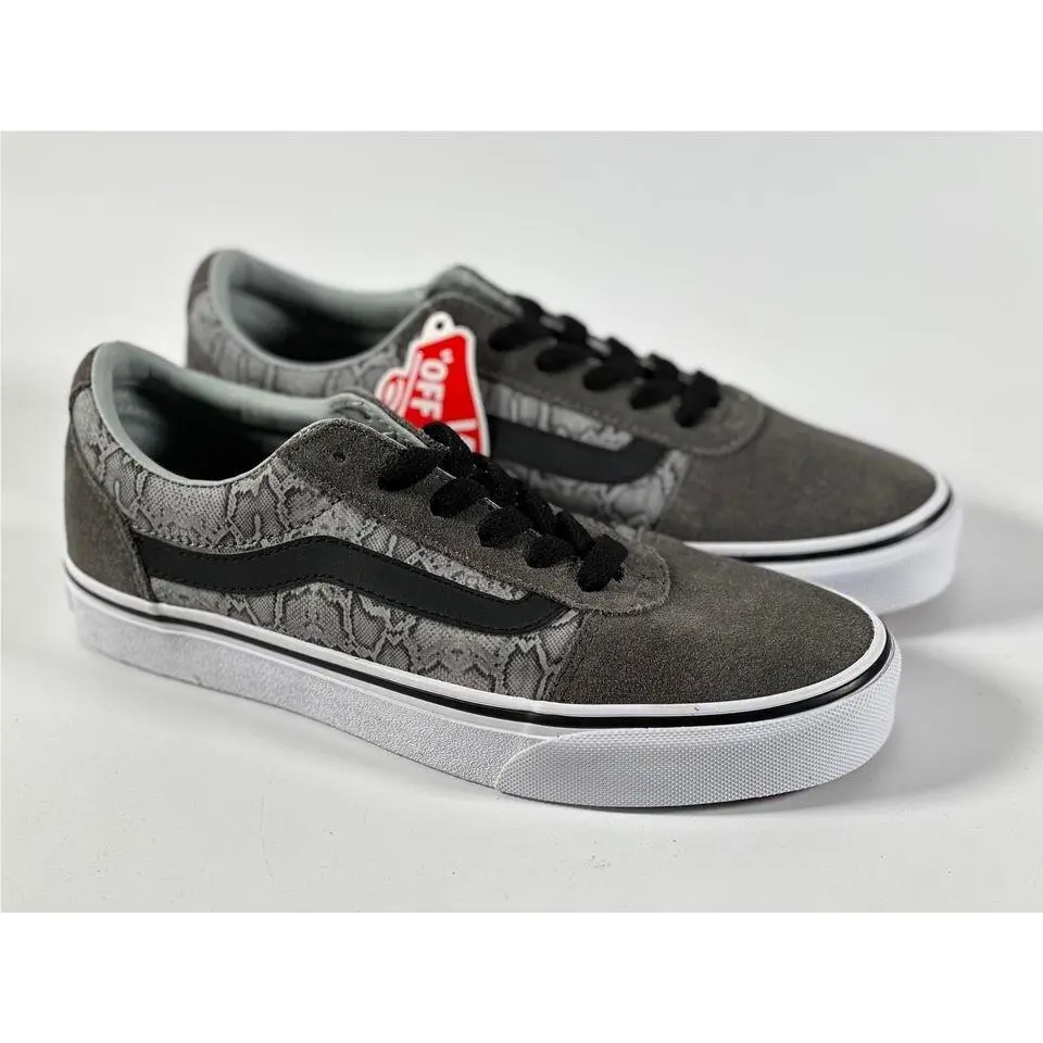 Women`s Vans Ward Snake Skin Gargoyle Skate Shoes - 6.5M
