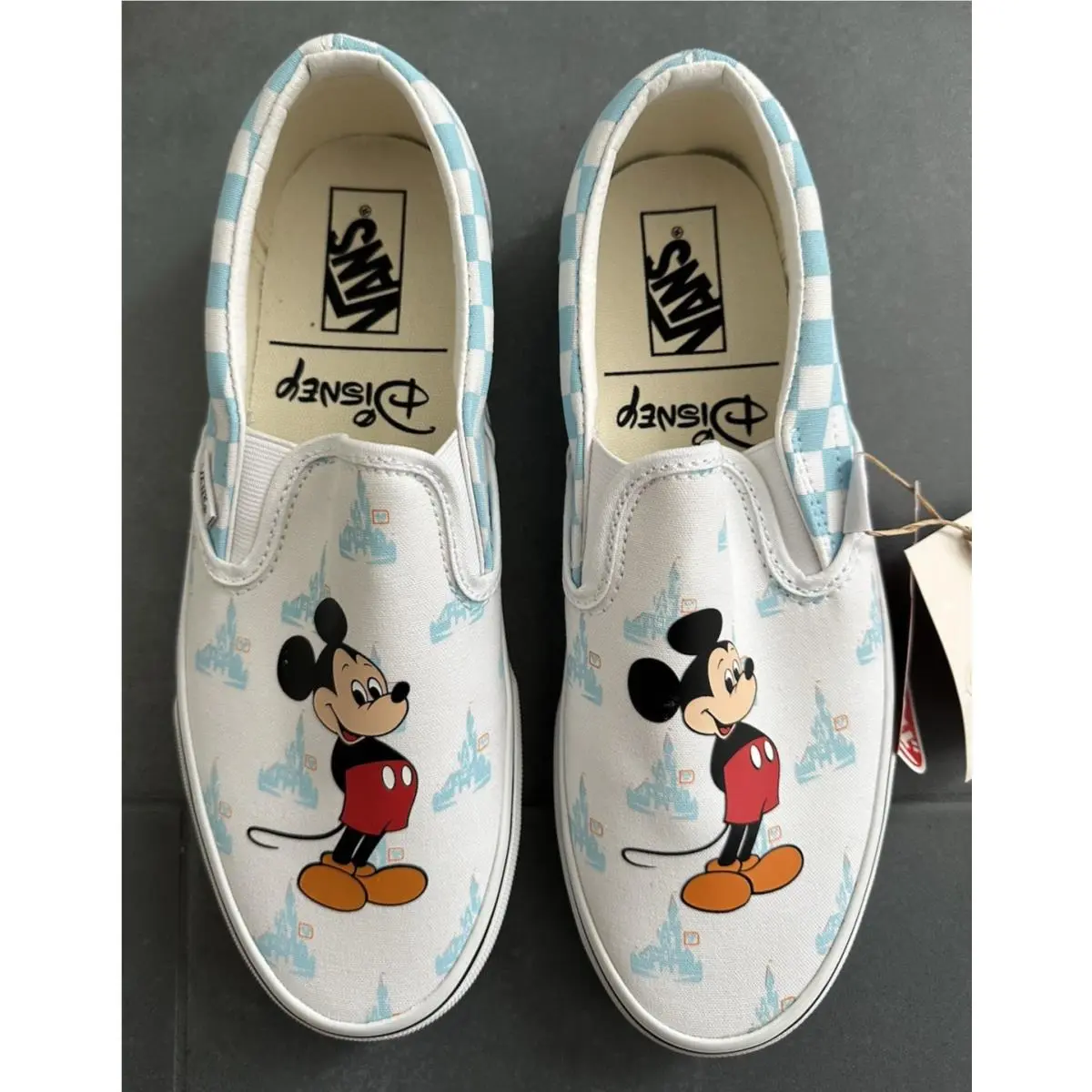 Disney Vans Mickey Mouse Blue Castle Classic Sneakers Adult Size M8 W9.5