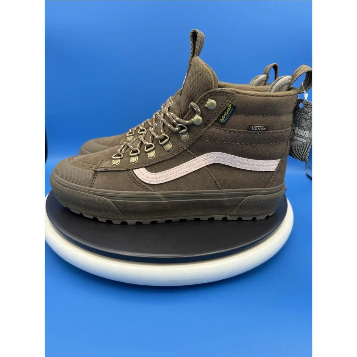 Vans Mte Sk8-Hi Women`s Size 9.5 Teak Brown Pink Waterproof Hiking Outdoor Boots