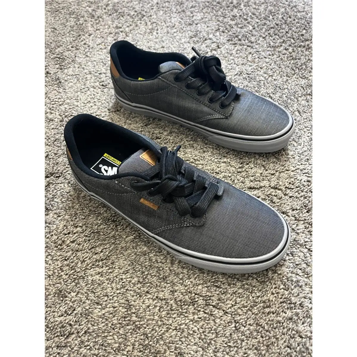 Vans Atwood Deluxe Shoes Mens 9.5 Gray Ultra Cush Low Top Sneakers