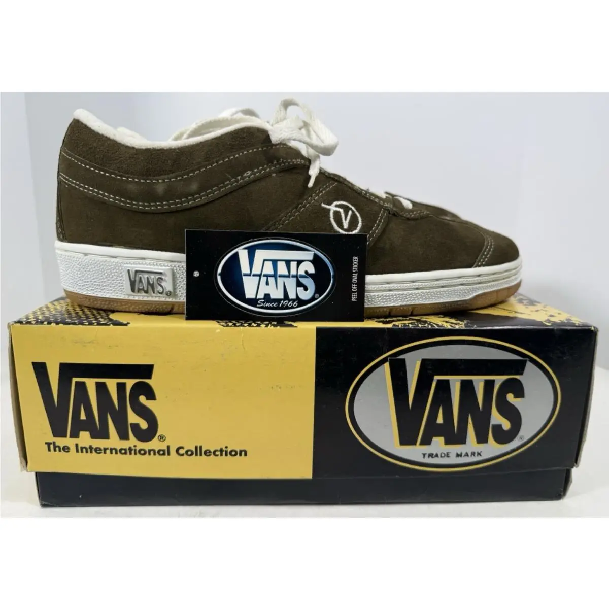 Vintage Vans Glick Skate Shoe Loden Green 1990s US Size 12 DS