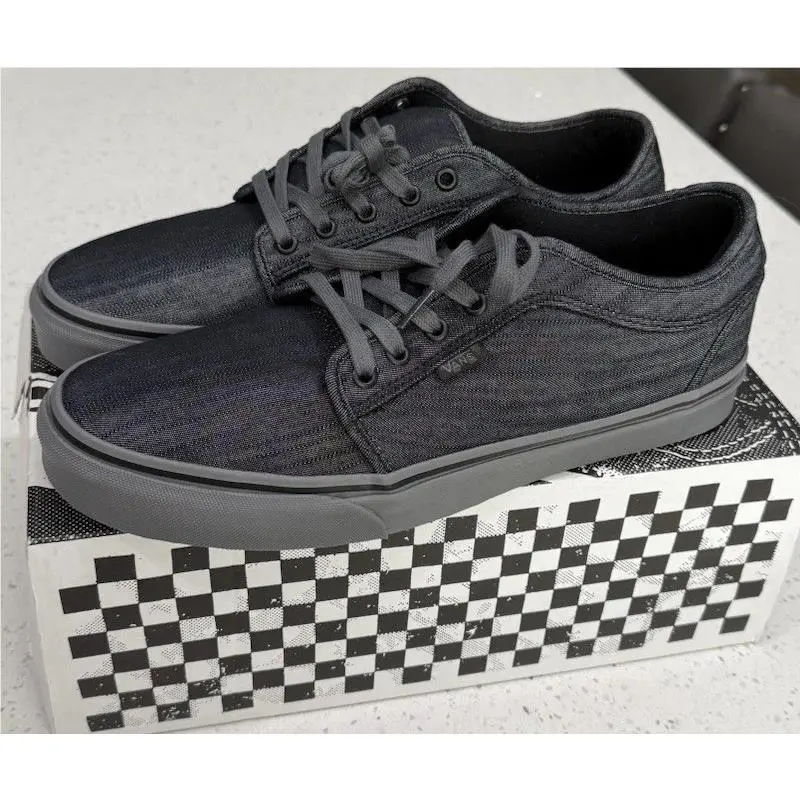 Vans Skate Chukka Low Shoe Gray Black Men`s Size 11 Lace-up Skate Sneaker Casual