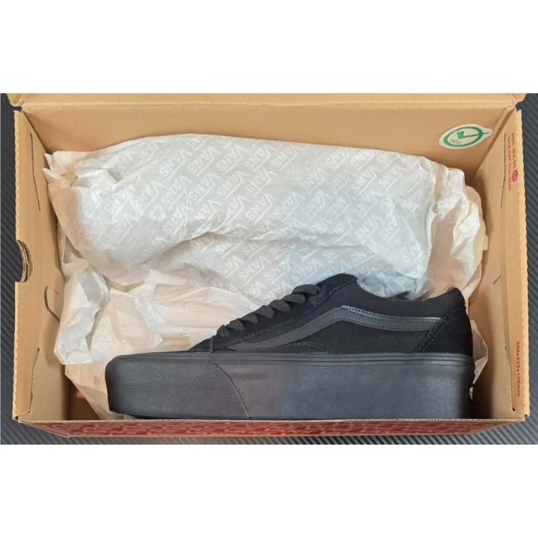 Vans shoes - Vans Old Skool Stackform Black Sneakers - VN0A7Q5MBKA - Black (UPC: 196244971807) 0