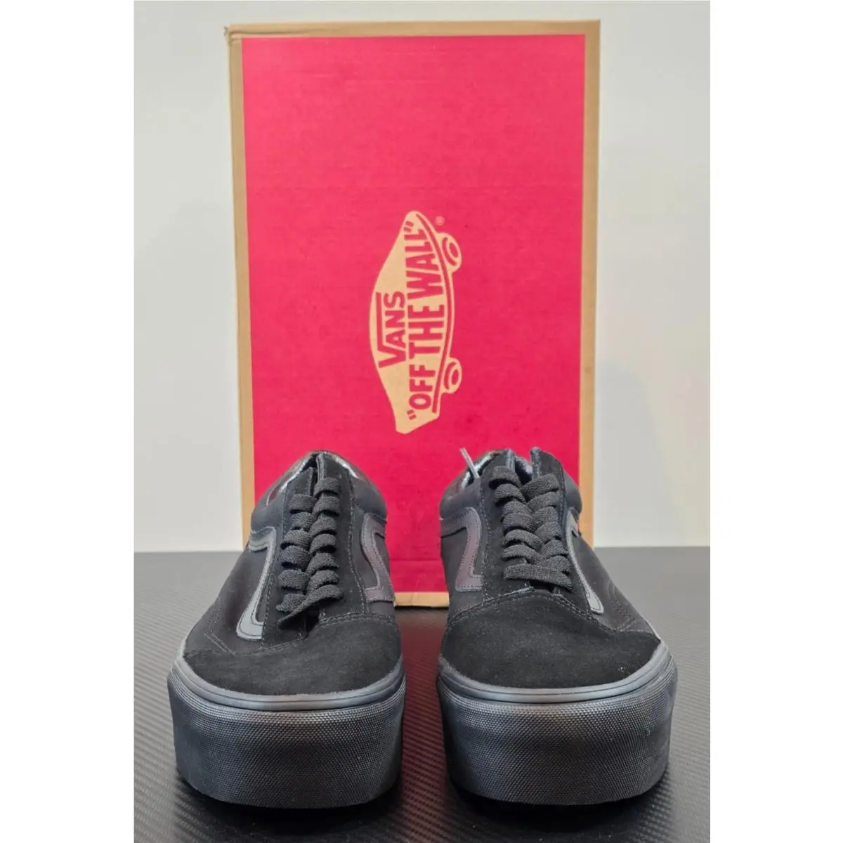 Vans shoes - Vans Old Skool Stackform Black Sneakers - VN0A7Q5MBKA - Black (UPC: 196244971807) 1