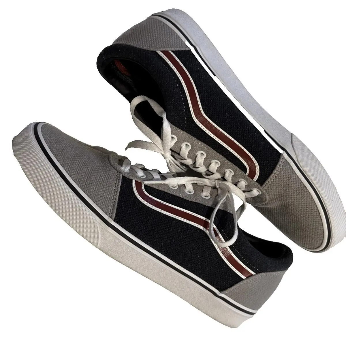 Vans shoes - Vans Ward - Ward - Navy and Grey with Burgundy Stripe 13