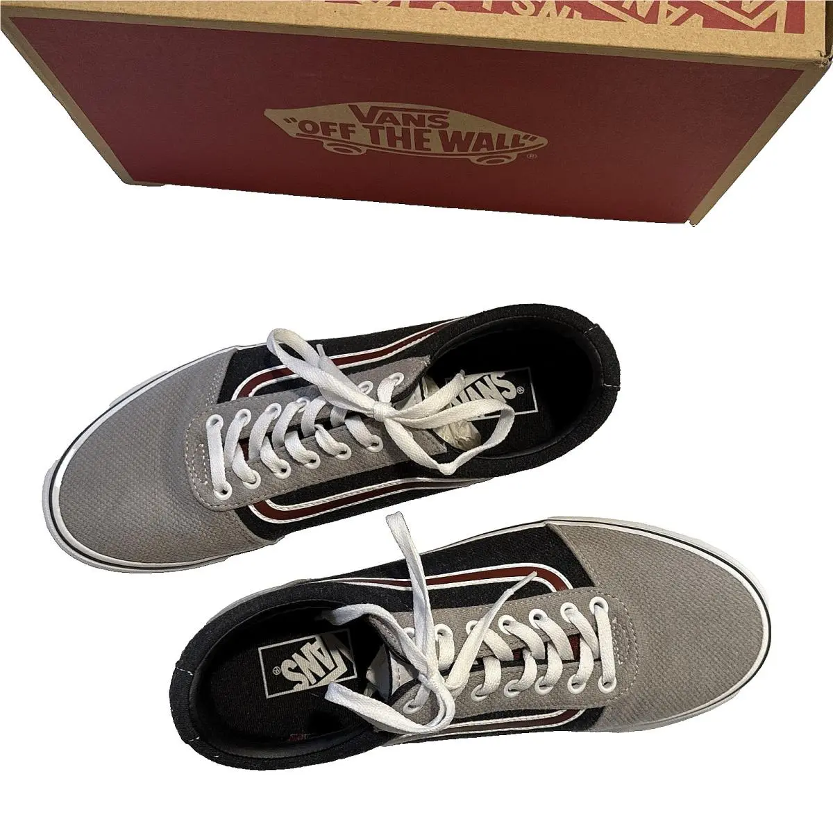 Vans shoes - Vans Ward - Ward - Navy and Grey with Burgundy Stripe 16
