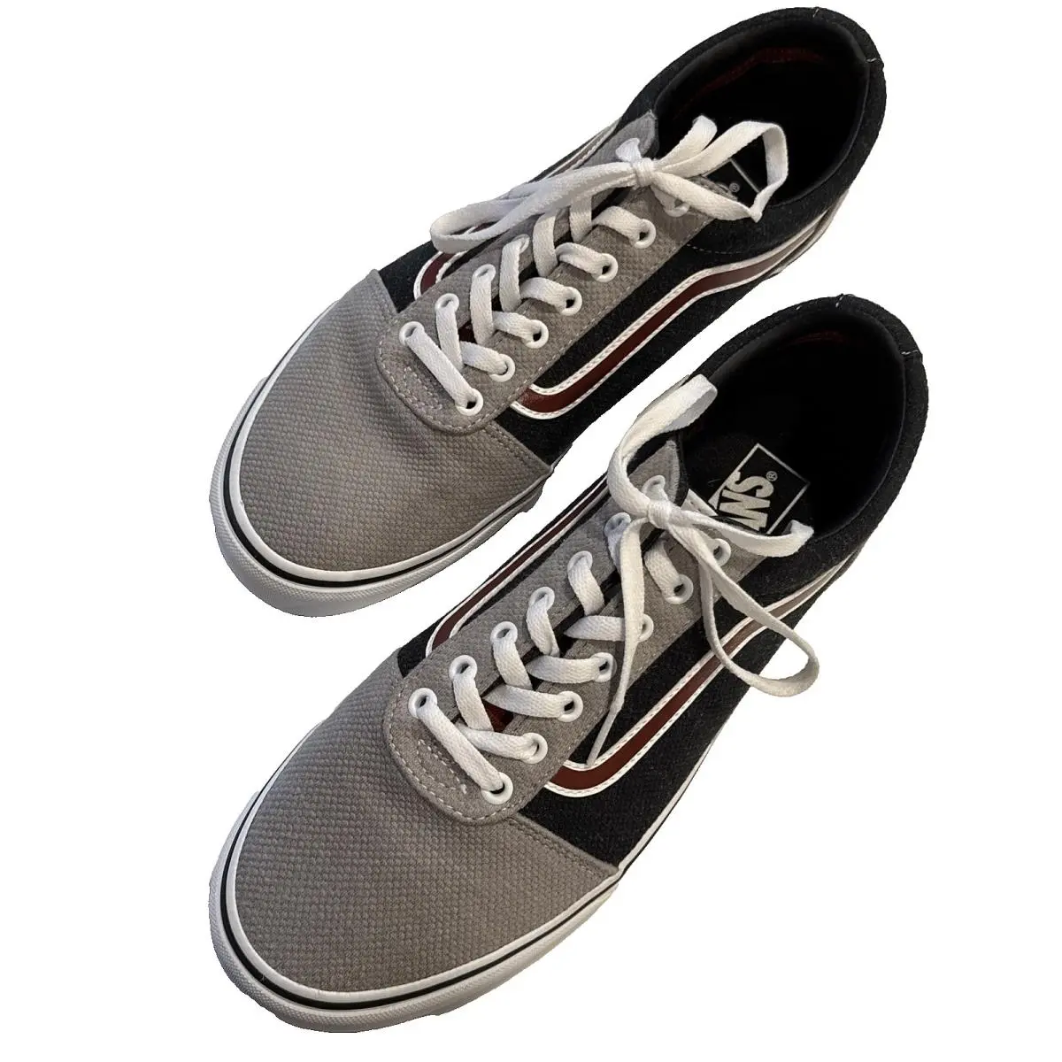 Vans shoes - Vans Ward - Ward - Navy and Grey with Burgundy Stripe 17