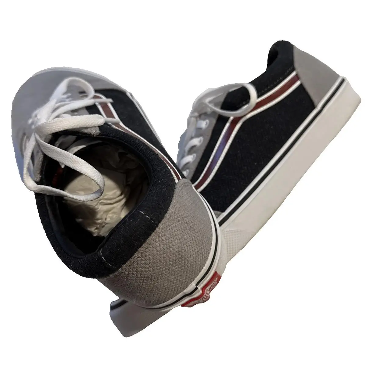 Vans shoes - Vans Ward - Ward - Navy and Grey with Burgundy Stripe 4