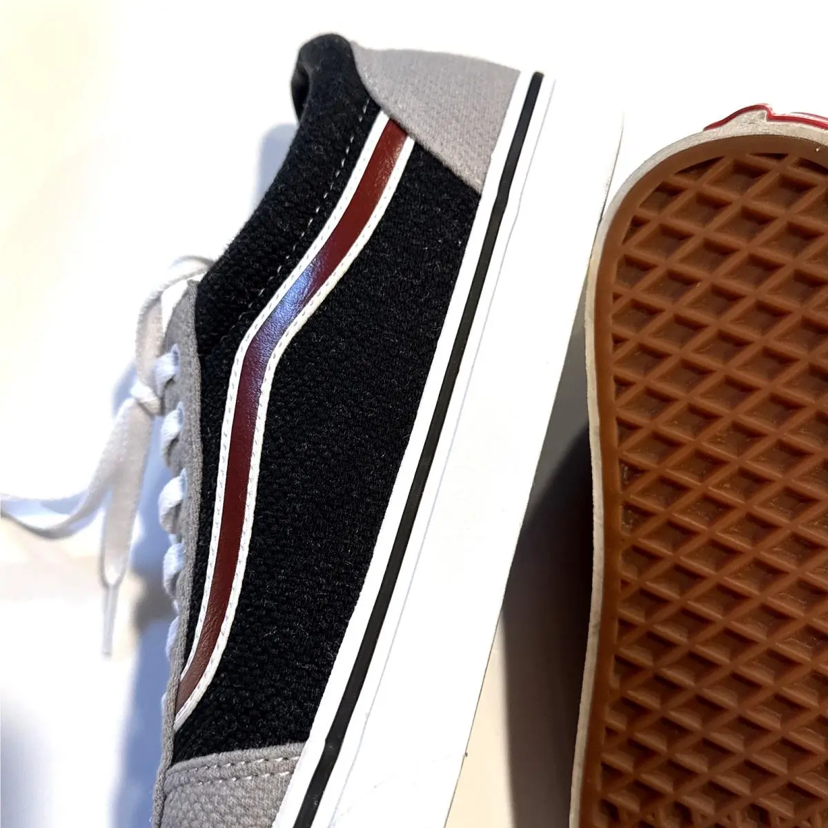 Vans shoes - Vans Ward - Ward - Navy and Grey with Burgundy Stripe 20