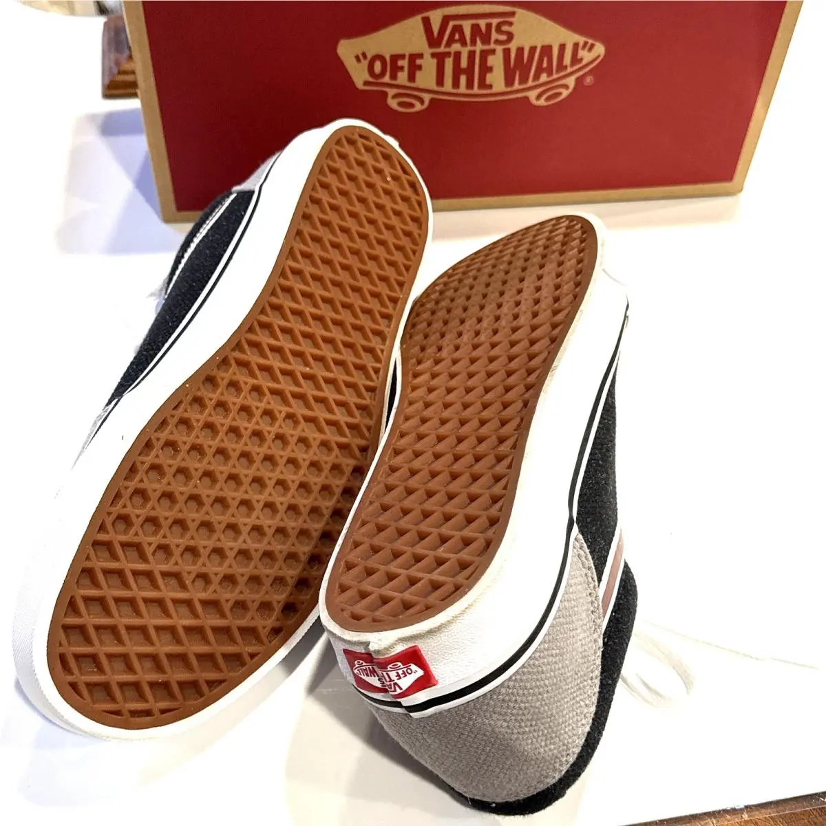 Vans shoes - Vans Ward - Ward - Navy and Grey with Burgundy Stripe 9