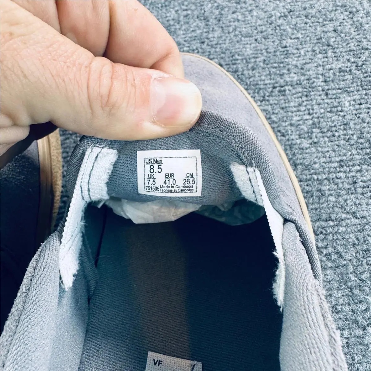 Vans shoes - Classic Slip-On Suede Slate Blue Gum Sole - Blue 5