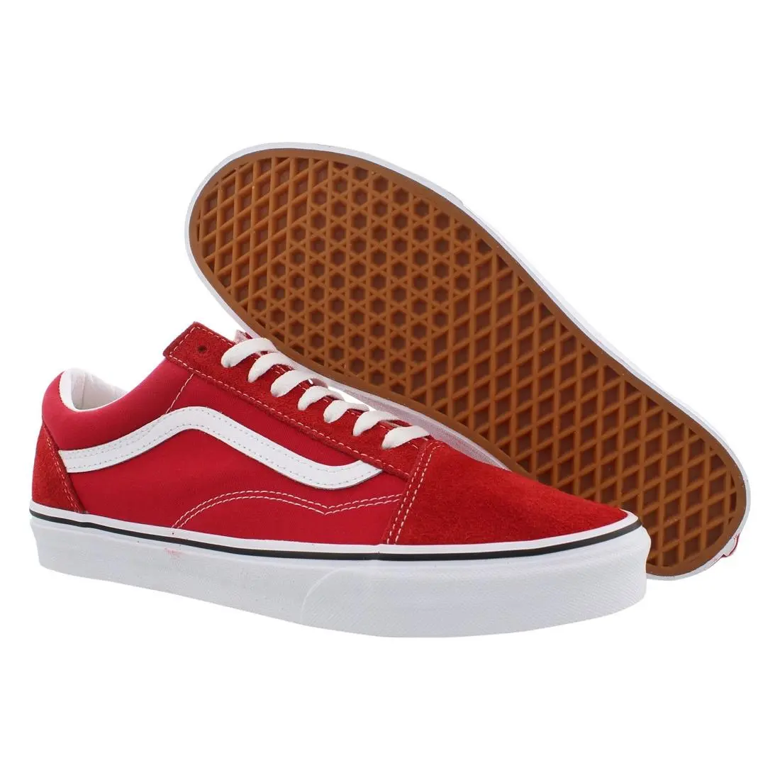 Vans Old Skool Unisex Shoes Size 9.5 Color: Racing Red/true White