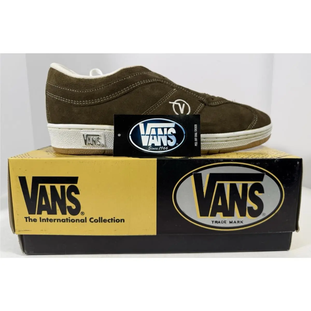 Vintage Vans Glick Skate Shoe Loden Green 1990s US Size 12 DS
